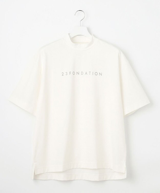 23区GOLF 【MEN】【23Fondation】半そで モックネックシャツ ホワイト系