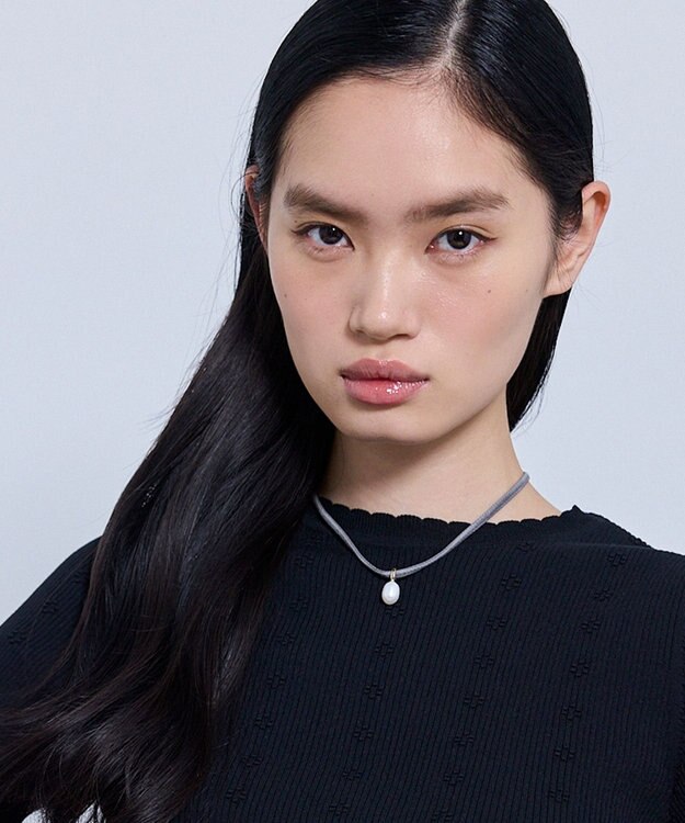 TOCCA TIED WITH PEARL NECKLACE 淡水パールネックレス【星風まどかさん着用】 ライトグレー系