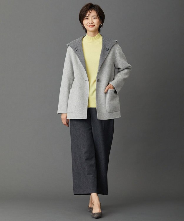 J.PRESS LADIES 【洗える・WEB限定カラーあり】CASHMERE BLEND ハイネック ニット イエロー系