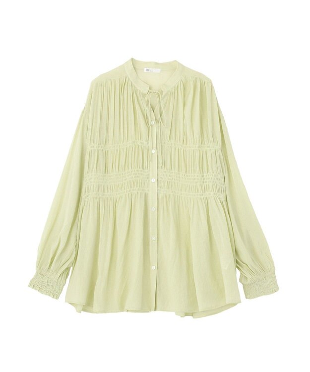 CRAFT STANDARD BOUTIQUE ウ゛ィンテージボイルロングスリーブブラウス Lime Green