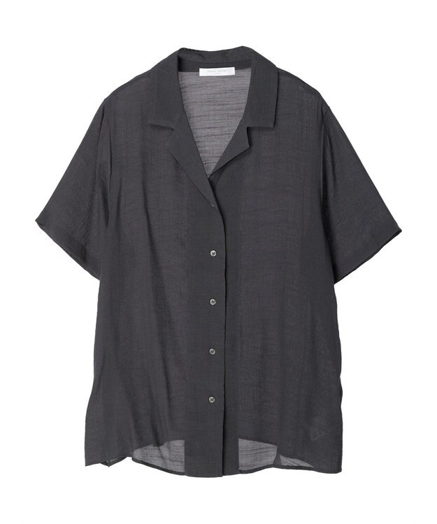 Green Parks ゆったり開襟シャツ Charcoal Gray