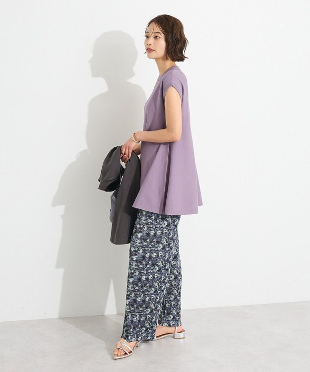CRAFT STANDARD BOUTIQUE ファンクショナルノースリーブフレアニットプルオーバー Purple