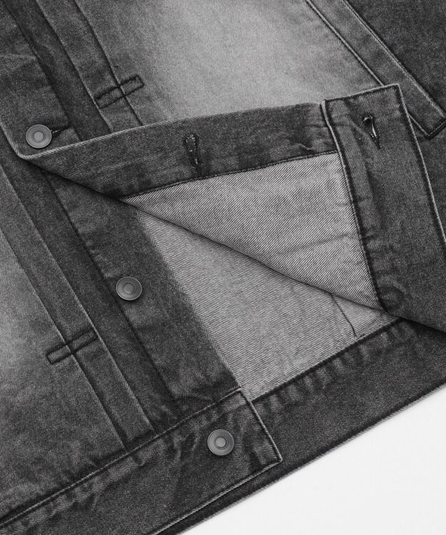 WEGO 【ユニセックス着用ITEM/MLサイズ展開】ヴィンテージライクBIGデニムジャケット デニムブラックソノタ