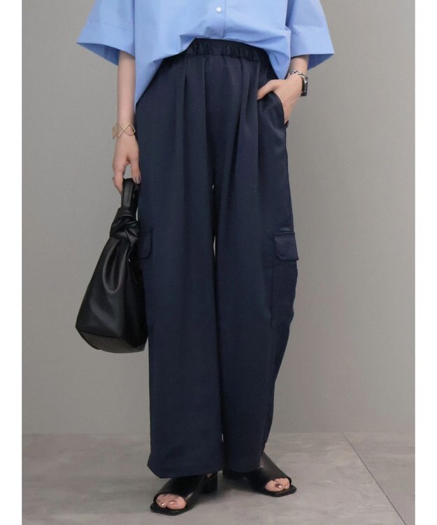 AMERICAN HOLIC サテンベイカーパンツ Navy