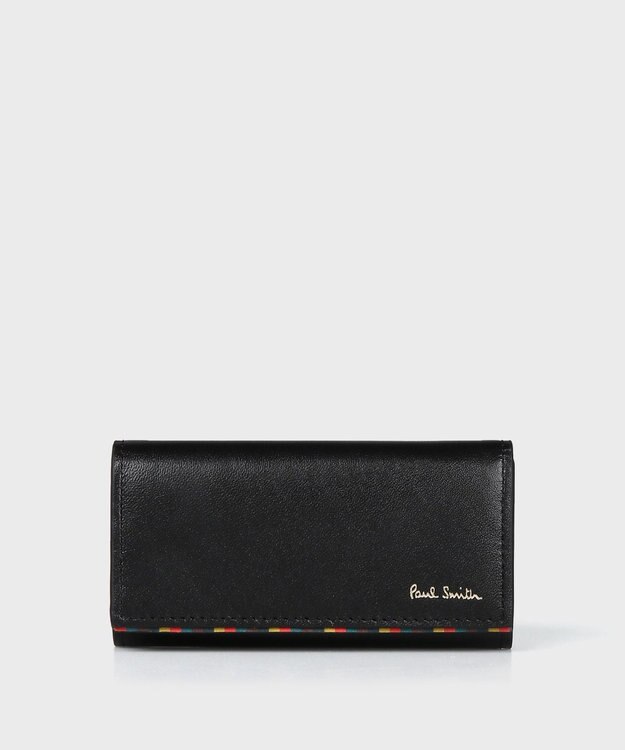 Paul Smith ブライトストライプトリム キーケース ブラック