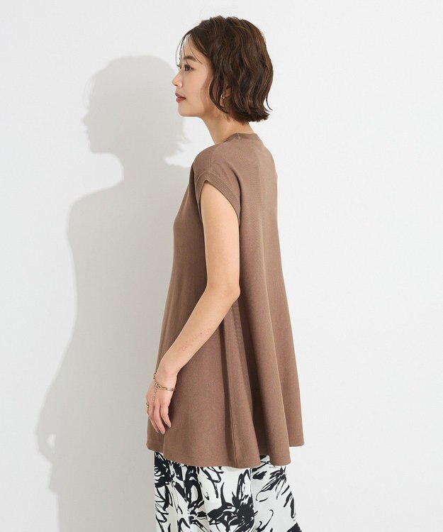 CRAFT STANDARD BOUTIQUE ファンクショナルノースリーブフレアニットプルオーバー Brown