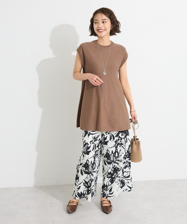 CRAFT STANDARD BOUTIQUE ファンクショナルノースリーブフレアニットプルオーバー Brown