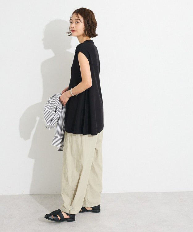 CRAFT STANDARD BOUTIQUE ファンクショナルノースリーブフレアニットプルオーバー Black