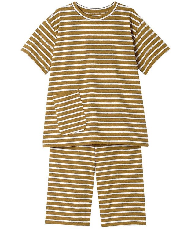 une nana cool 綿混ブークレーボーダー 半袖パジャマ KA