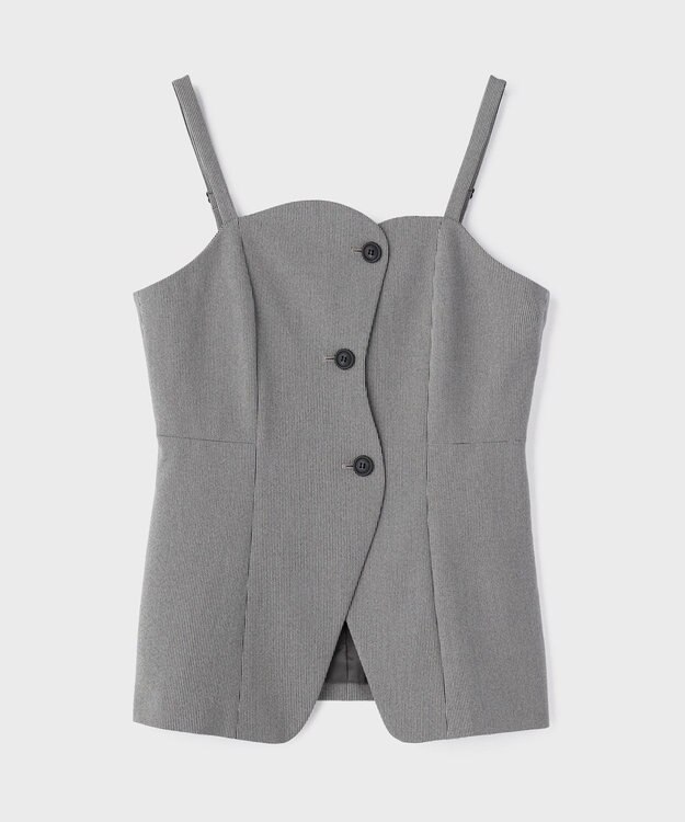 GRACE CONTINENTAL フロントウェーブキャミ グレー