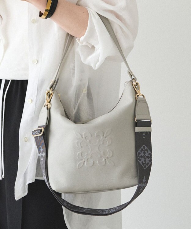russet 《WEB限定》スタンダードミニショルダーバッグ <エンボスモノグラム>(CE-1718-WEB) L.Gray