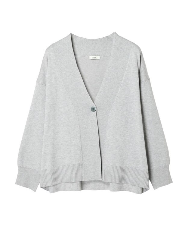 earth music&ecology ＵＶカット加工　ＢＩＧカーディガン Light Gray Mixture