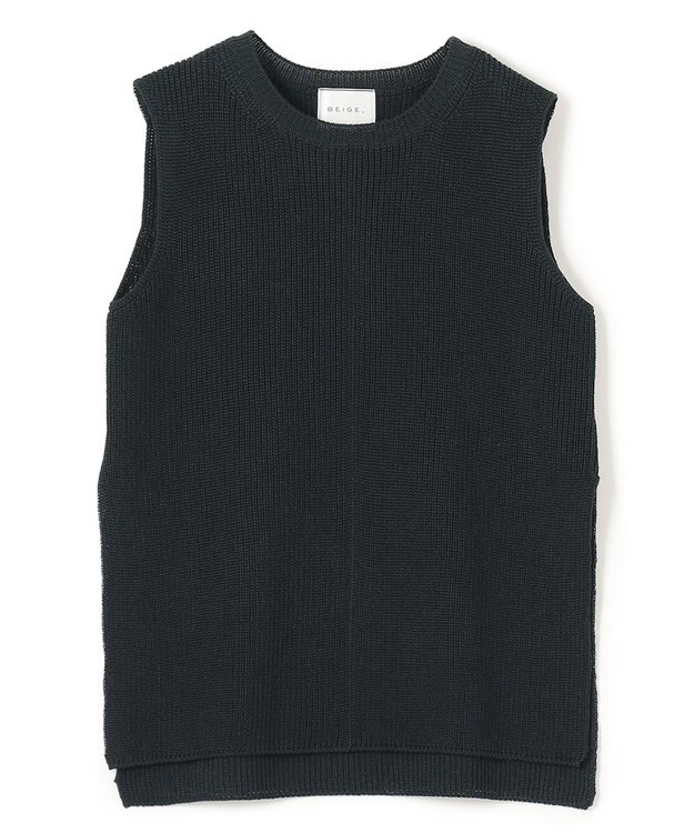 BEIGE， BARR / ノースリーブニット Black