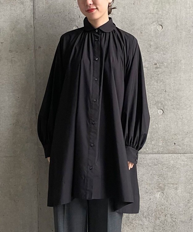 #Newans 【ANSWER for 男の子ママ】Aラインチュニックブラウス ブラック系9