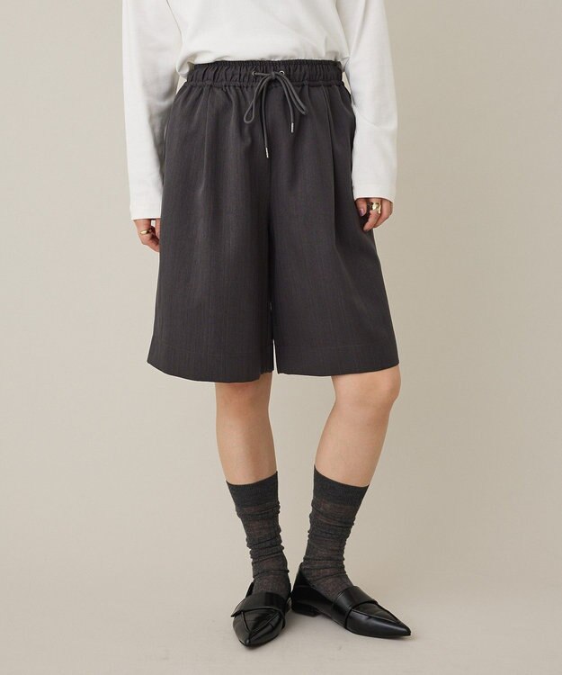 CRAFT STANDARD BOUTIQUE ウエストコードハーフパンツ Gray