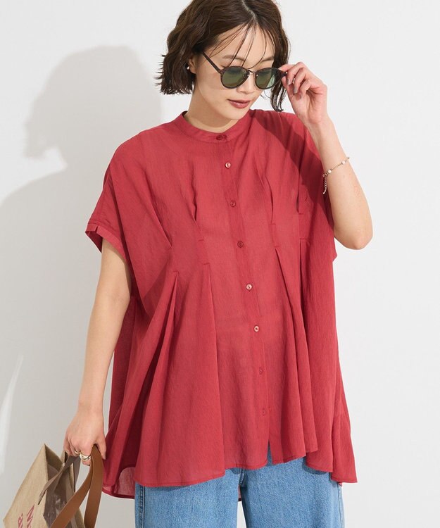 CRAFT STANDARD BOUTIQUE 【追加】ヴィンテージボイルタックチュニック Red