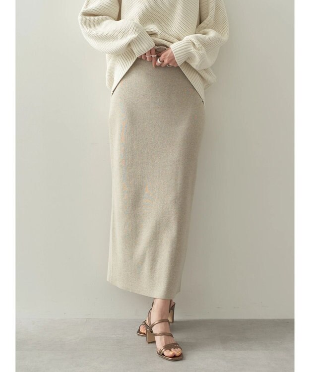 AMERICAN HOLIC 総針ニットタイトスカート Beige Mixture