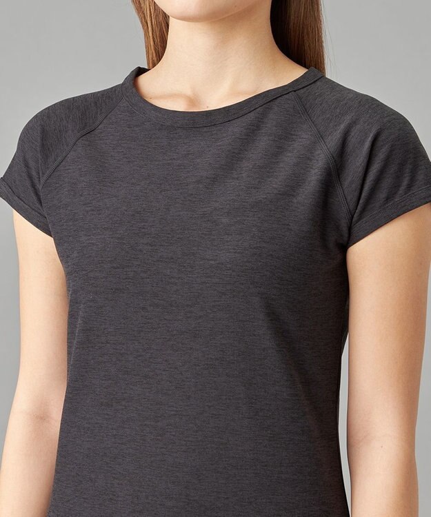 Chacott Peach MokuＴシャツ ダークグレー杢