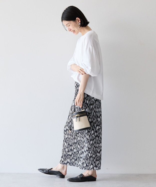 AMERICAN HOLIC 接触冷感7分袖タックスリーブカットプルオーバー Off White