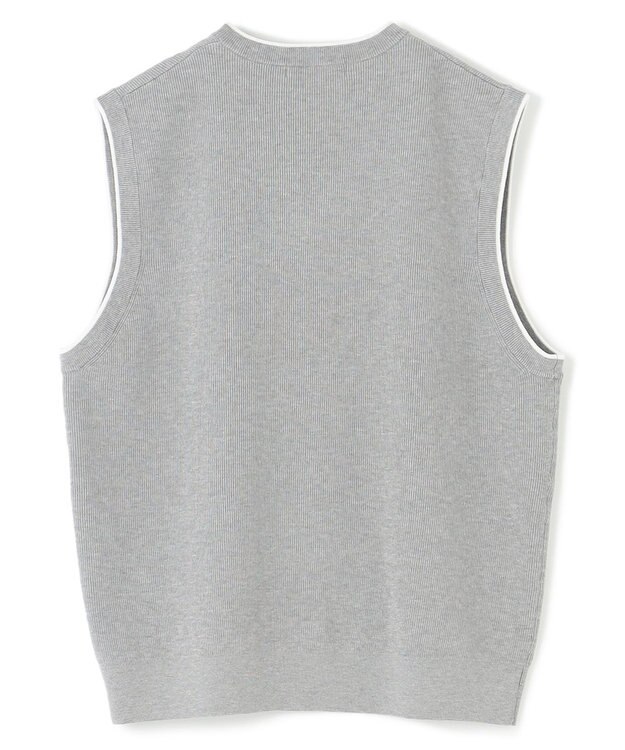 UNFILO MENS スタイリッシュ ニット ベスト グレー