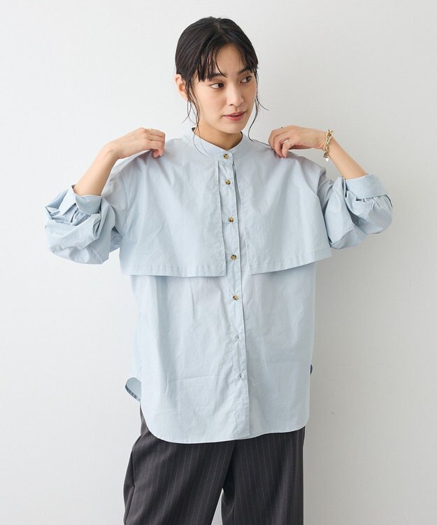 CRAFT STANDARD BOUTIQUE ヨークデザインシャツ Blue Green