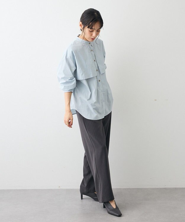 CRAFT STANDARD BOUTIQUE ヨークデザインシャツ Blue Green