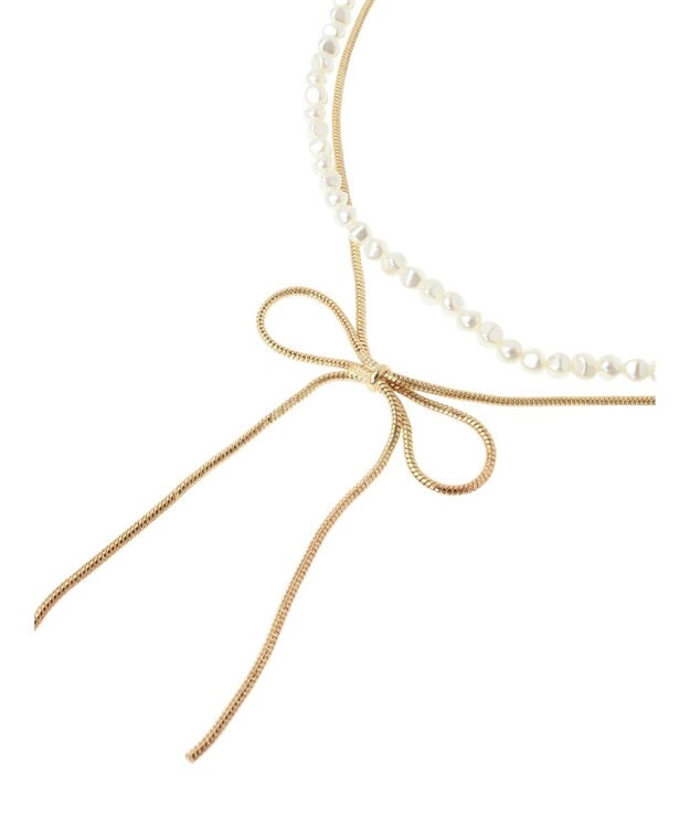 Green Parks ｅｖｅｒｙ　ｗａｌｋ．２本セットリボンネックレス Gold