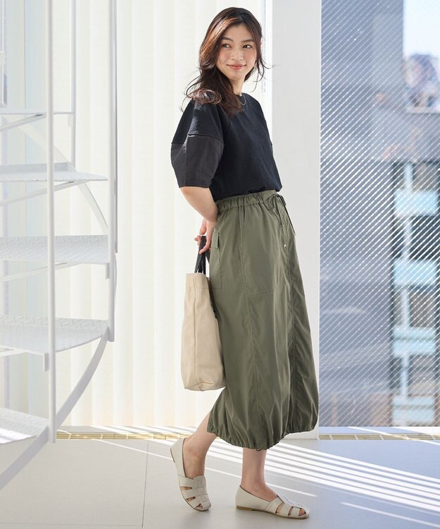 ANY L 【洗濯機可】サッカーランタンスリーブプルオーバー ブラック