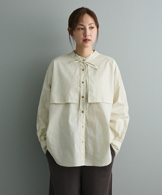 CRAFT STANDARD BOUTIQUE ヨークデザインシャツ Light Beige