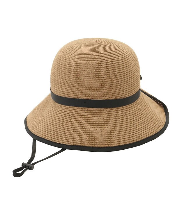 MOONBAT 【遮光98%以上/UPF50＋/UVカット】洗えるペーパーブレードリボンハット 手洗いOK/サイズ調整可能/抗菌防臭加工 ブラック