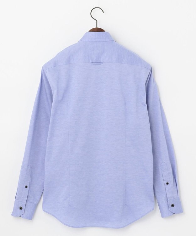 JOSEPH ABBOUD 【キングサイズ・ジャージー素材】シャンブレー シャツ サックスブルー系