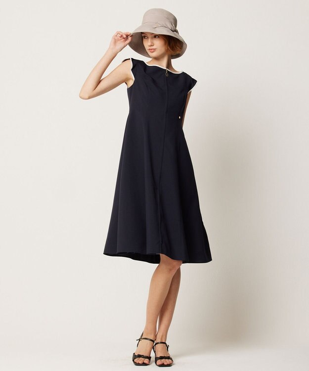 TOCCA 【洗える】SUMMER ENTRANCE ドレス ネイビー系