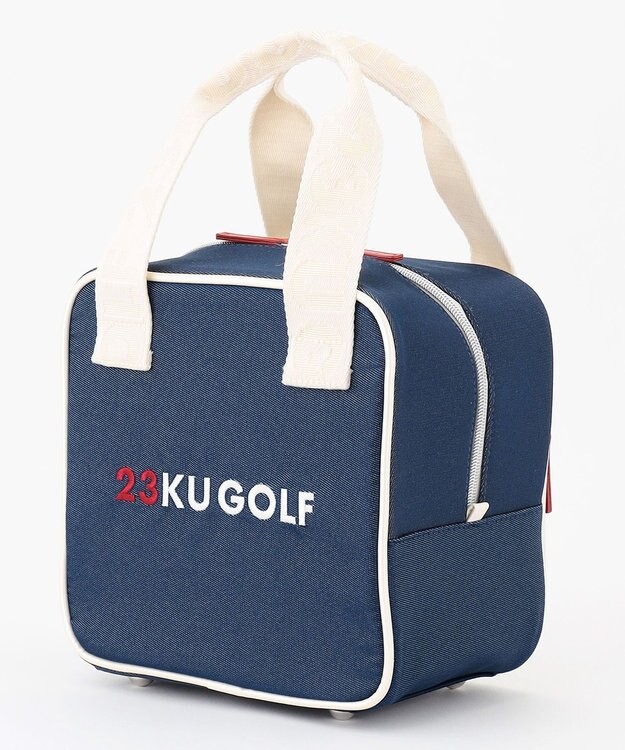 23区GOLF 【WOMEN】合皮×デニム調保冷カートバッグ ネイビー系