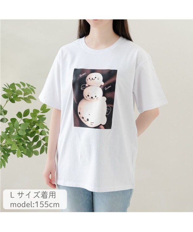 Mother garden しろたん 半袖 Ｔシャツ 《つみつみフォト》 ユニセックス ホワイト