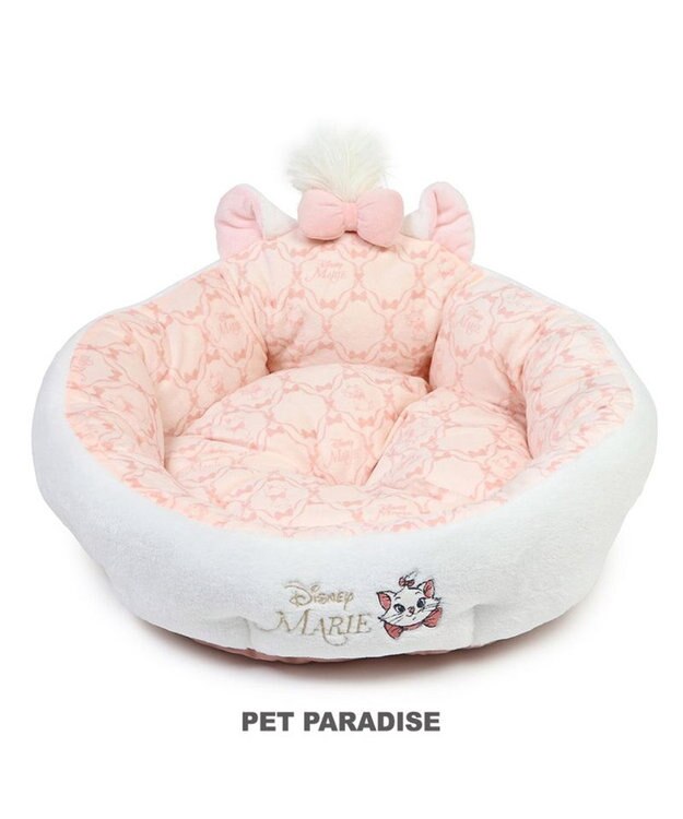PET PARADISE ディズニー マリー 丸型 猫カドラー ホワイト