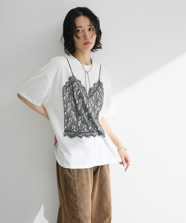 Green Parks ・ＳＵＧＡＲ　ＳＰＯＯＮ　トロンプルイユＴＥＥ Off White