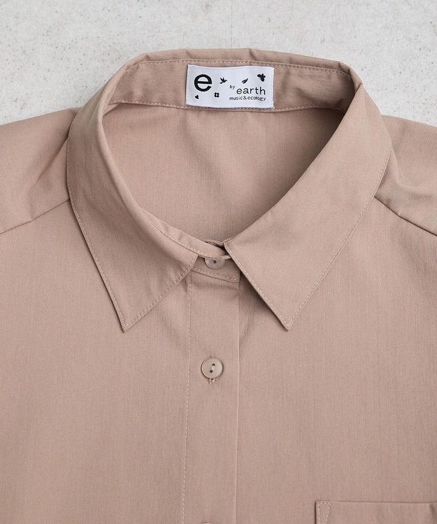 earth music&ecology ２ｗａｙマントスリーブシャツ Mocha