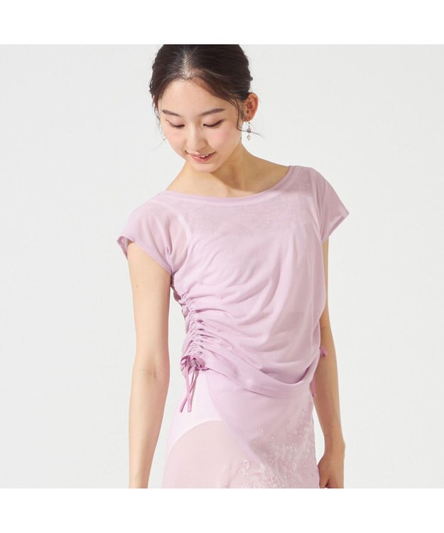 Chacott Tシャツ グレイッシュローズ