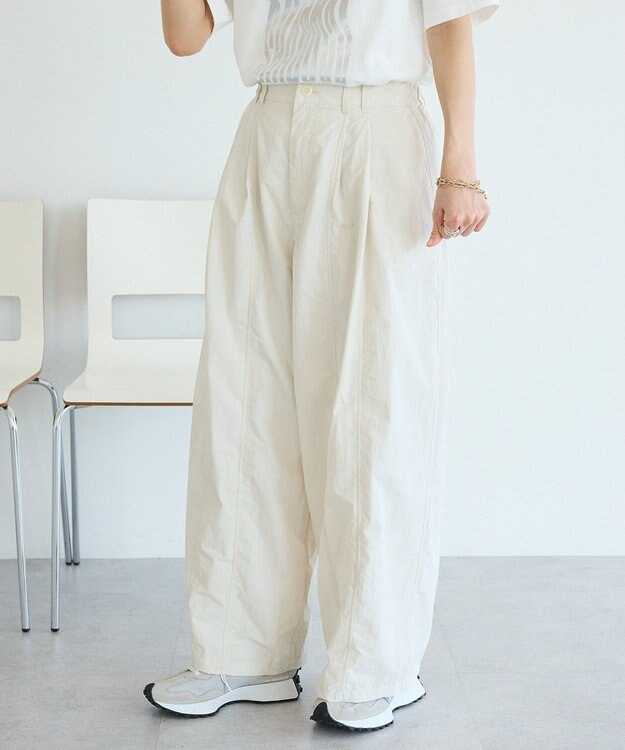 CRAFT STANDARD BOUTIQUE コットンナイロンカーブパンツ Ivory