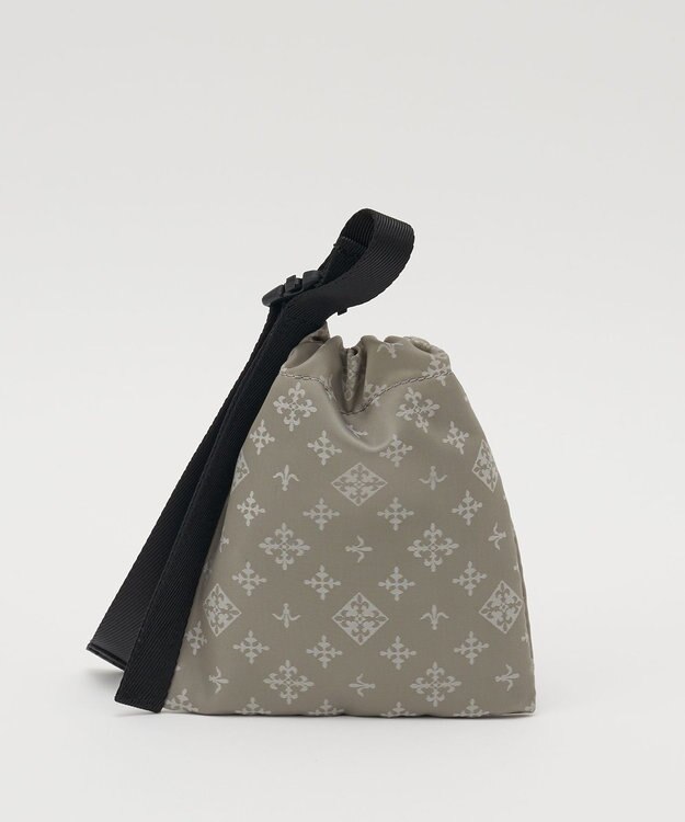 russet ナイロンジャガード巾着ポーチ S(Z-229) N.Gray