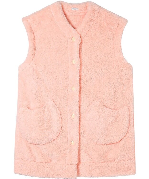 tsumori chisato SLEEP ツモリチサト ベスト フリ－ス素材(本体) あったか フレンチ袖 ルームウェア レディース URW130 /ワコール ピンク