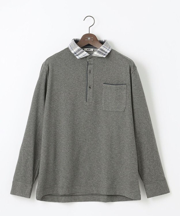 JOSEPH ABBOUD 【キングサイズ・保温性/滑らかな肌触り/多機能ポロシャツ】 ウィンターダディー ポロシャツ グレー系4
