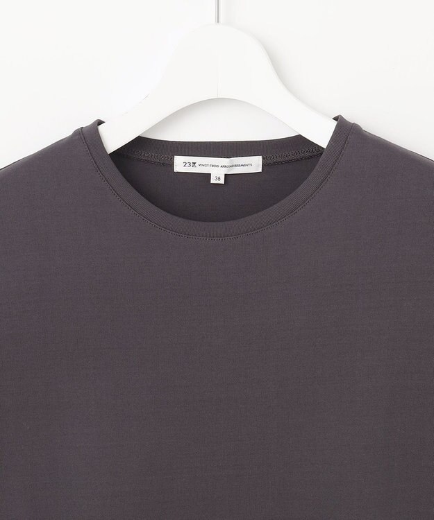 23区 【一部店舗限定/接触冷感】ベーシック IT TEE ブラウン系