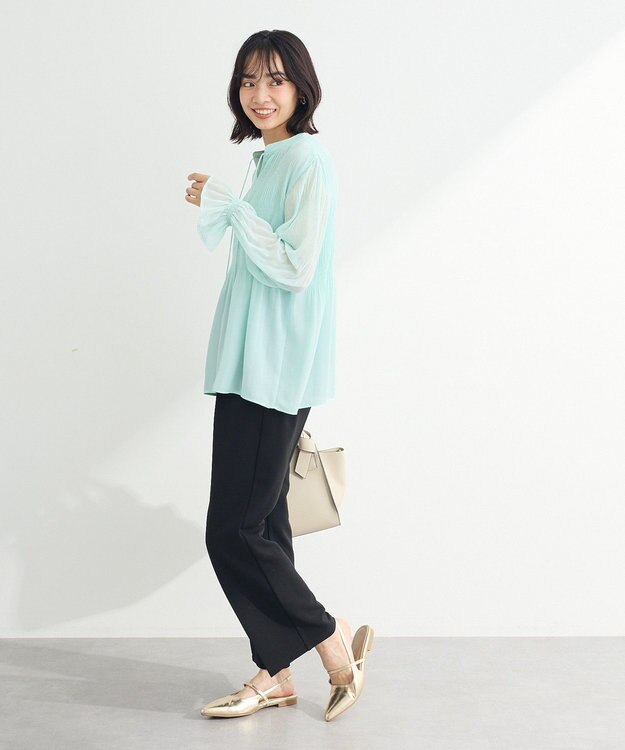 Green Parks マジョリカブラウス Light Green