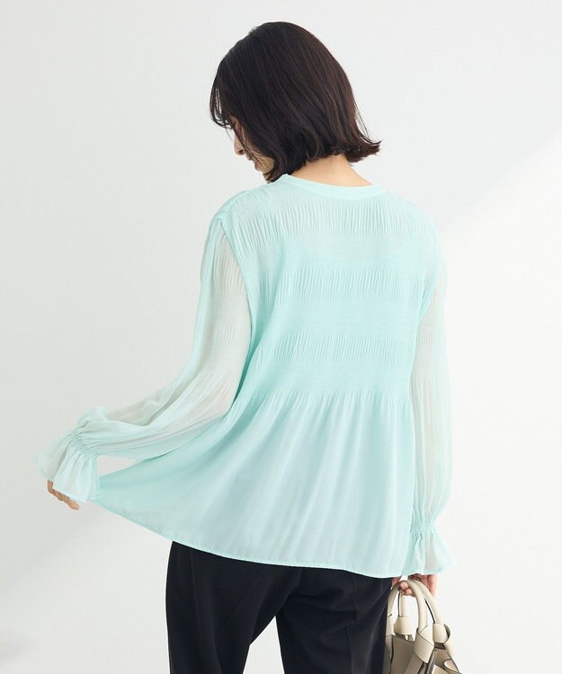 Green Parks マジョリカブラウス Light Green