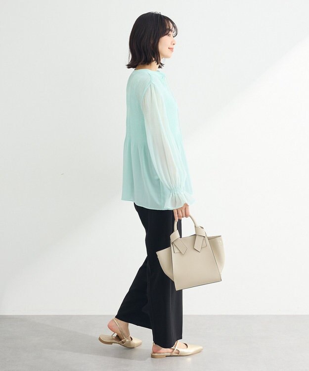 Green Parks マジョリカブラウス Light Green