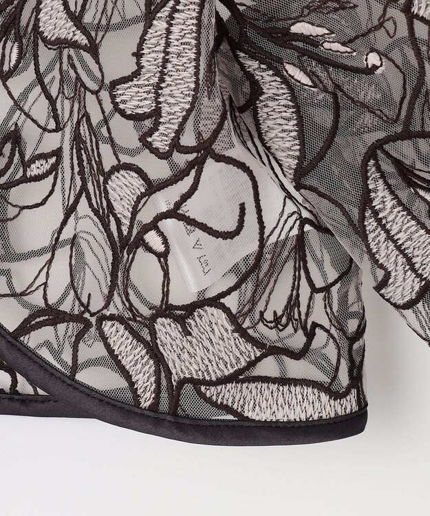 ANY SIS 【LilyCalin】ラインフラワーボレロ × ドレス ライトモカ