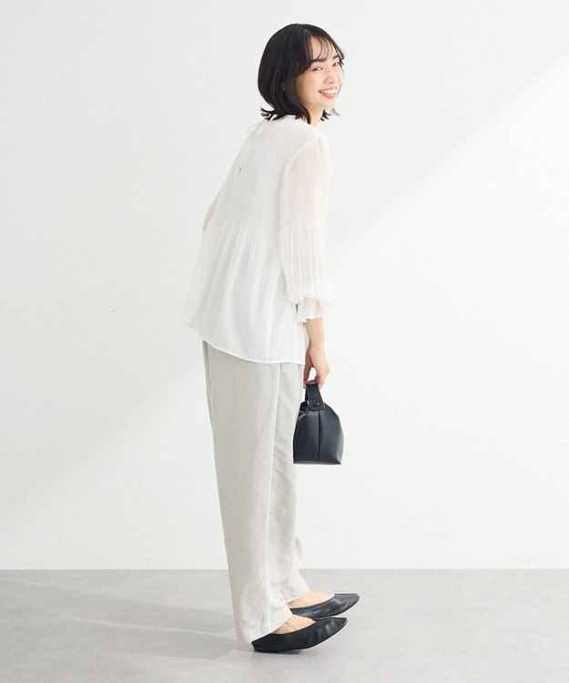 Green Parks マジョリカブラウス White