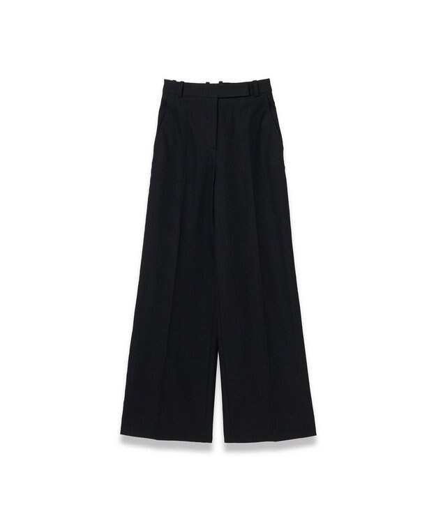 JOSEPH ギャバジンストレッチ ワイドレッグトラウザーズ YUKIO Black