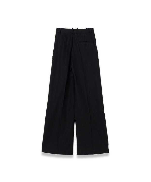 JOSEPH ギャバジンストレッチ ワイドレッグトラウザーズ YUKIO Black